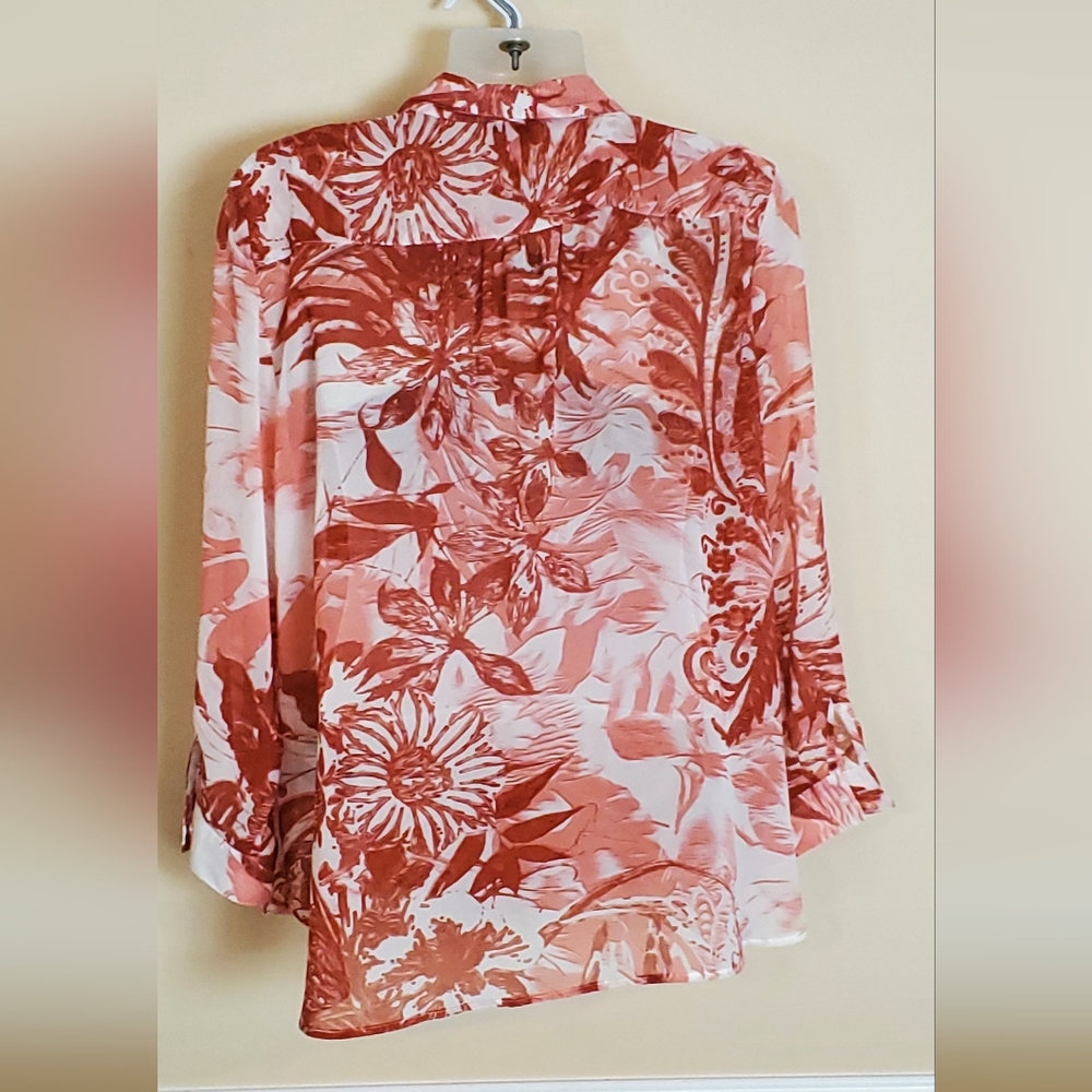 Tommy Hilfiger Roll-Sleeve Blouse NWT 1X - Picture 3 of 11